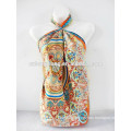 Hot Selling And High Quality Digital Printed Light Color Silk Twill Scarf